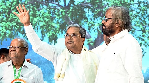 Chief Minister Siddaramaiah and forest, environment and ecology department minister Eshwar B Khandre.