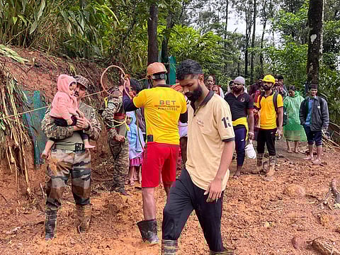 Despite the challenges posed by the flooding river, they utilised ropes and formed a human bridge to ensure the safe evacuation of all civilians to Chooralmala, a Defence PRO said.