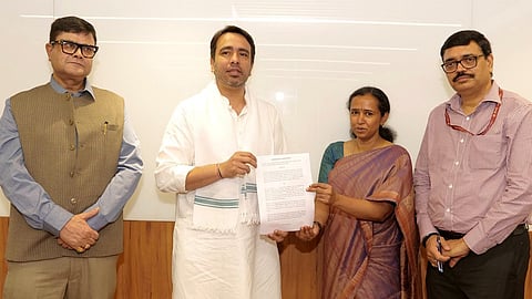 Union Minister Jayant Singh Chaudhury after signing of the MoU on Tuesday 