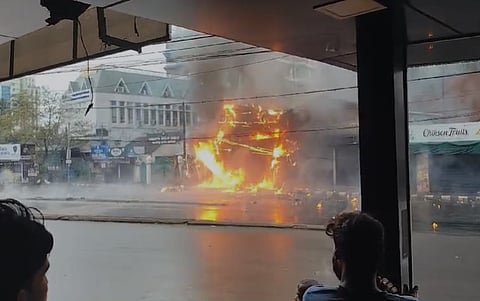 The gas cyclinder explosion.