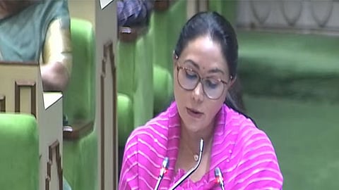 Finance Minister Diya Kumari presenting the Rajasthan State Budget for the financial year 2025-26. 