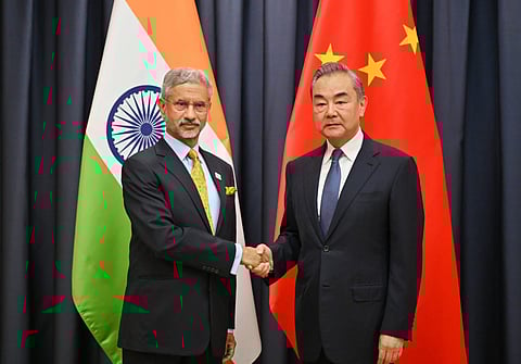 External Affairs Minister S Jaishankar with his Chinese counterpart Wang Yi