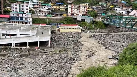 Aftermath of the cloudburst in Uttrakhand
