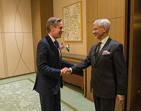 External Affairs Minister S Jaishankar on Sunday met US Secretary of State Antony Blinken.