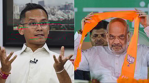  Congress leader Gaurav Gogoi (R), Union Home Minister Amit Shah 