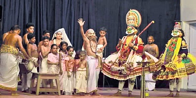 FACT Padmanabhan playing the role of brahman in Santana Gopalam