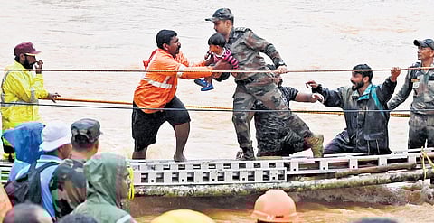 The bodies of the victims of a landslide are kept in a hospital in Wayanad district, Kerala on 30 July 2024. 