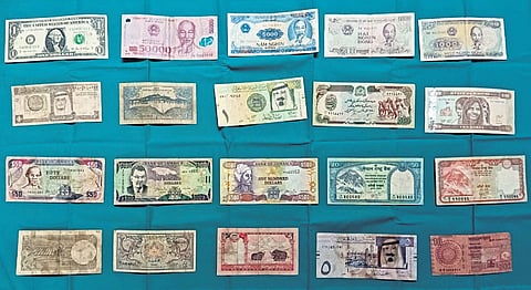 Veeroji Rao currently has around 200 coins and 50 currency notes of various countries and different times.