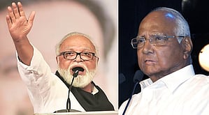 Maharashtra Chief Minister Eknath Shinde and NCP (SP) Chief Sharad Pawar during a meeting, in Mumbai, Monday, July 22, 2024.