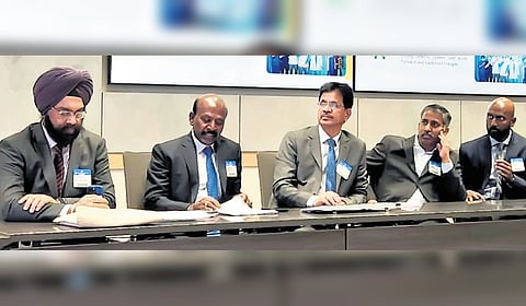 Health Minister Ma Subramanian at the Harvard University