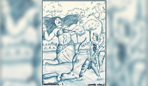 Ramayana through a series of illustrations. 