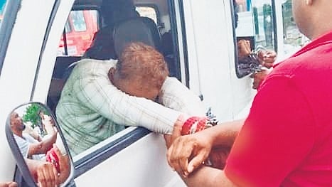 A member of the Pardhi gang after his arrest in Nalgonda on Friday