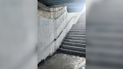 The pathetic condition of a subway on the Hosur to Bengaluru road 