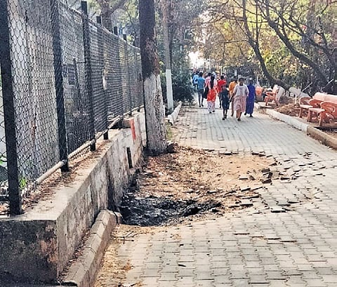 The bridge has been a critical part of the local infrastructure, facilitating movement across the park that overlies the drain.