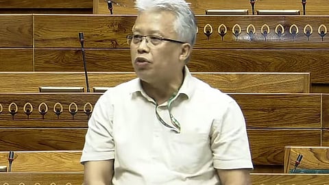 Congress MP Bimol Akoijam from Inner Manipur speaks in Parliament on July 1. 