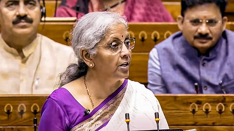 Finance Minister Nirmala Sitaraman during Union Budget 2024-2025 session.