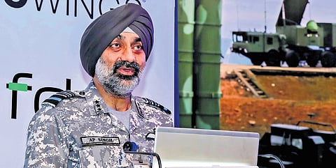Air Marshal Aman Preet Singh at an event organised by CAPS on Friday.