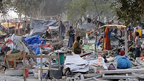 Demolition of slums.