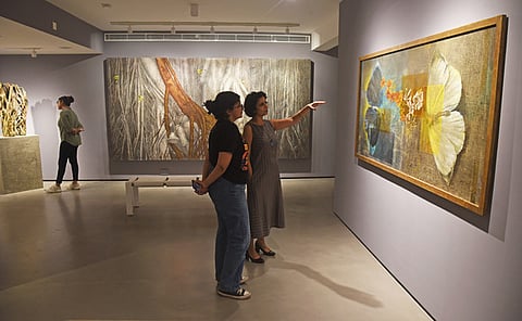 Visitor at "The Revisiting" a solo show at KYNKYNY art Gallery: Representative image