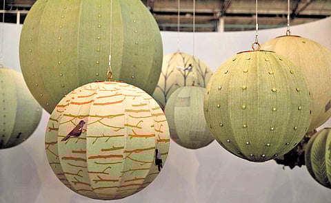 Chhail has innovated a range of products from fabric globes to kinetic textile art. 