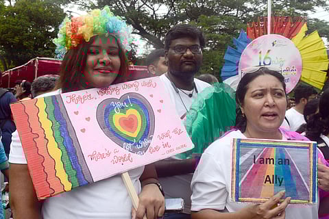 Members and Allies of the LGBT community participated in the Chennai Rainbow Pride Parade on Sunday. 
