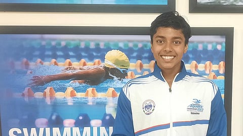 Indian swimmer Dhinidhi Desinghu.