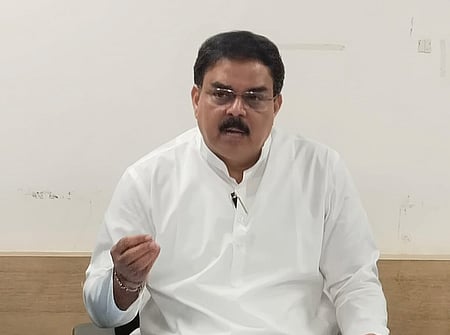 Minister for Civil Supplies Nadendla Manohar addressing the media during the press conference