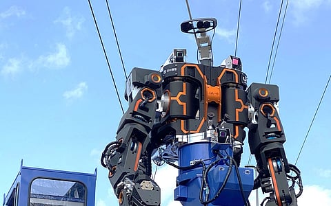 Japan employs giant robot with coke-bottle eyes to maintain train lines
