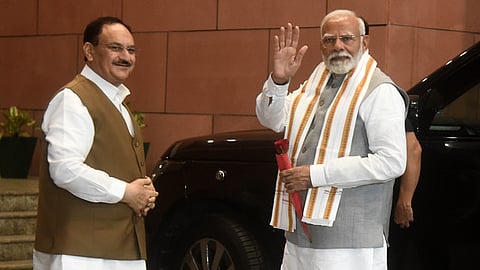 Prime Minister Narendra Modi, Union Minister and BJP President JP Nadda.