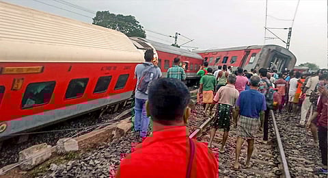 Rescue and relief work underway after the Mumbai-Howrah Mail derailed near Badabamboo in Seraikela-Kharsawan district of Jharkhand, early Tuesday, July 30, 2024. 