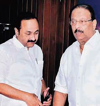 Leader of Opposition V D Satheesan with Kerala State Congress chief K Sudhakaran