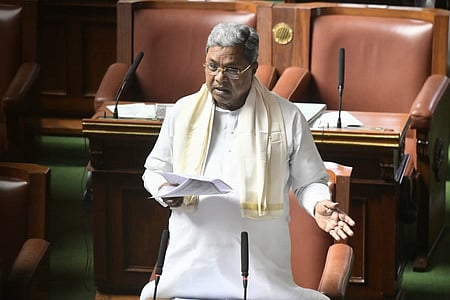 Chief Minister Siddaramaiah during the assembly session .