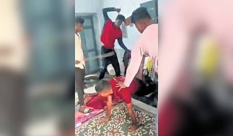 Senior students assaulting junior students at a private college hostel 