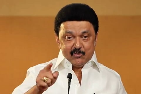 Tamil Nadu Minister M.K. Stalin delivers a video message. Stalin to boycott the Niti Aayog meeting scheduled in New Delhi under the Chairmanship of Prime Minister Narendra Modi on Saturday.