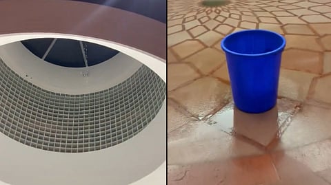 Water leakage at Parliament lobby 