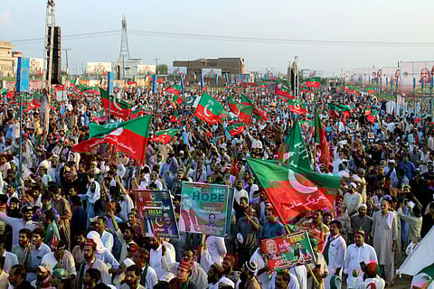 Thousands of supporters of Pakistan's imprisoned former PM Imran rally to demand his release