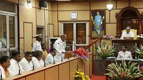 Chief Minister N. Rangaswamy in Puducherry Assembly.