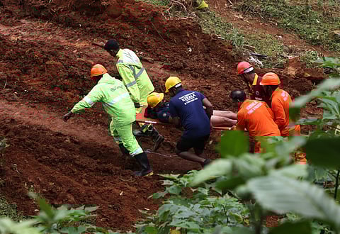 Landslide affected areas of Mepaddi in Wayanad district.