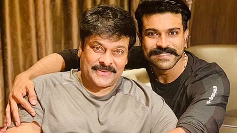 Megastar Chiranjeevi and his actor-son Ram Charan 