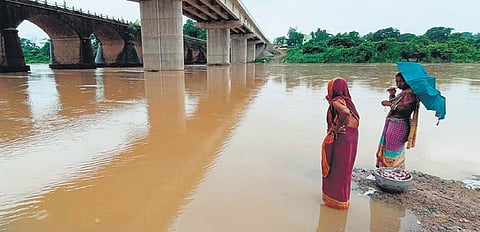 Budhabalanga river in spate after heavy rains for last two days 