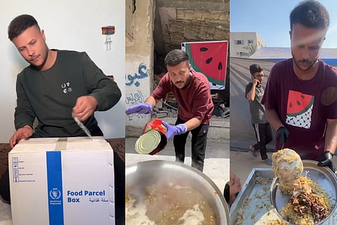 Hamada Shaqoura, also known as Hamada Sho taught himself to cook using food aid packages and whatever fresh vegetable he can scrounge up.