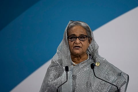 Former Bangladesh Prime Minister Sheikh Hasina.  