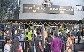 The CCTV footage recovered shows Shazib entering the cafe, carrying a packed backpack. 