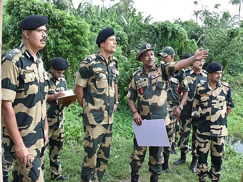 BSF officials along the Bangladesh border 