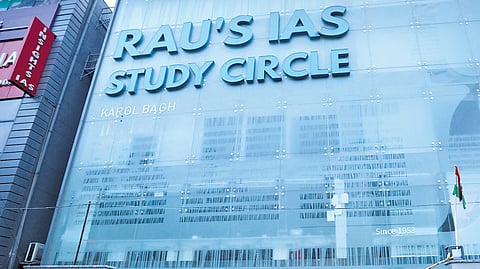 CBI officials at the Rau’s IAS Study Circle building