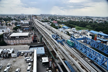 The CMRL constructing first of its kind double-decker design for the Metro rail between Valasaravakkam- Porur stretch, in