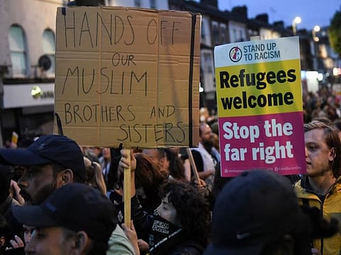 Thousands rally in solidarity with ethnic minorities amid violent anti-immigrant riots in the UK. 