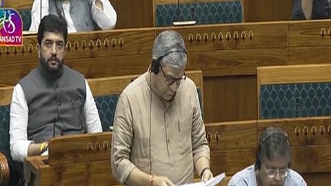Railway Minister Ashiwni Vaishnaw introducing the Railway Amendment Bill in Lok Sabha. 