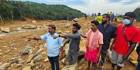 Survivors of the Chooralmala and Mundakkai landslides point to the locations where their homes once stood, now completely washed aside.