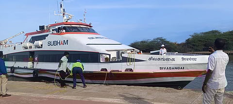 Passenger ferry Sivagangai which underwent a sea trial on Saturday